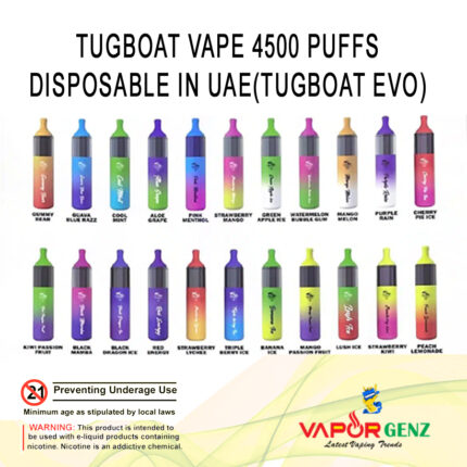 TUGBOAT VAPE 4500 Puffs DISPOSABLE IN UAE(Tugboat Evo)
