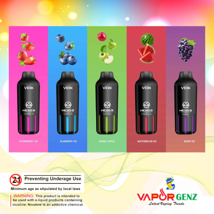 Best VEIIK Micko Q 5500 Puffs Disposable Vape in Dubai